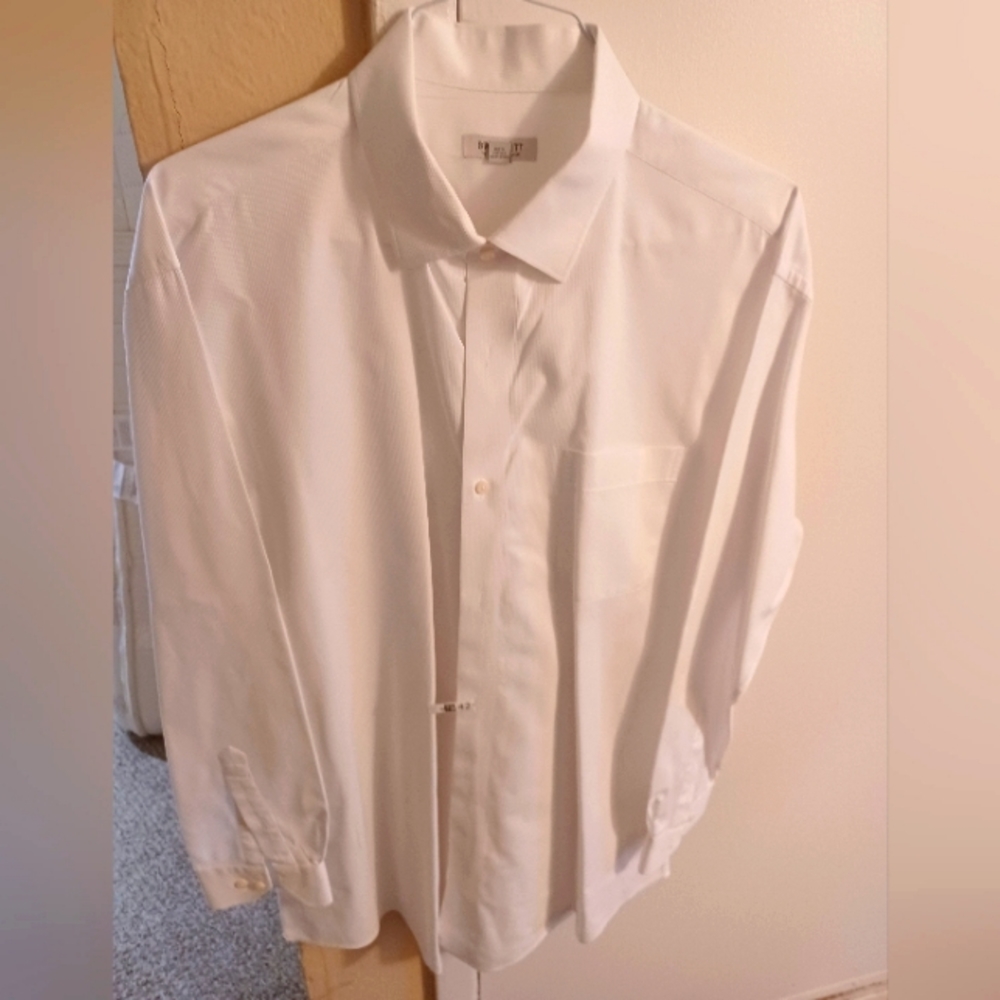 Robert Barakett 100% Cotton Dress Shirt Size 17-17.5 Neck 34/34 Sleeve